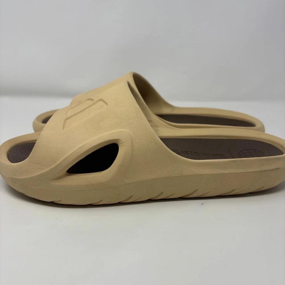 Adidas Adicane Slides Mens Sand Beige Brown Foam Sandals Size 11